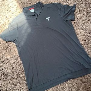 Men’s black polo Tesla T-shirt